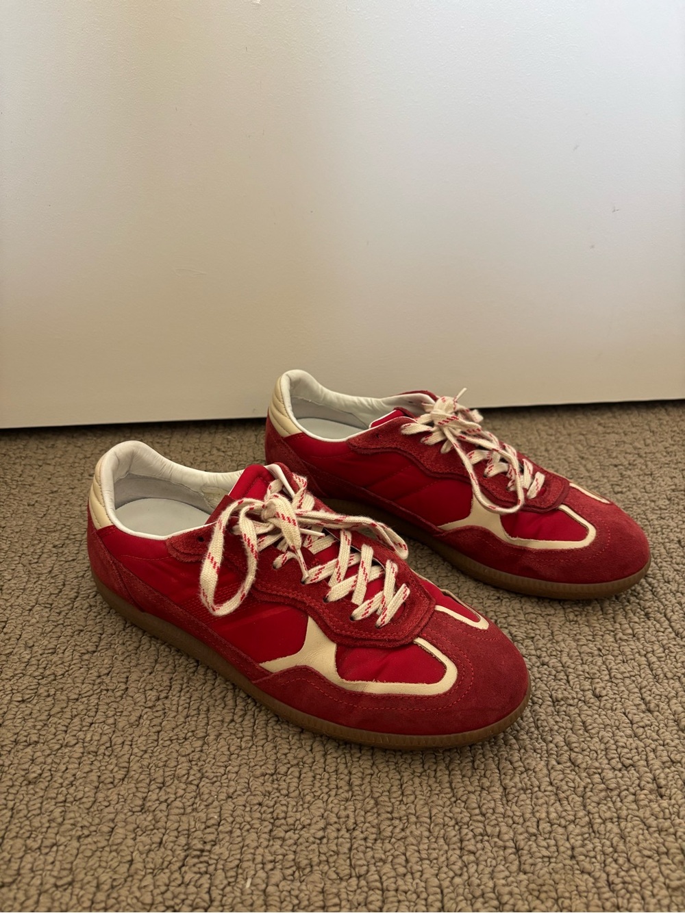 Alohas Rife red panelled nylon and suede sneakers - Picture 3 of 13